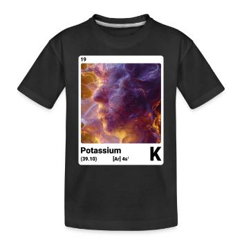 Élément chimique potassium K tableau périodique 019 - T-shirt bio Premium Enfant - noir - Devant