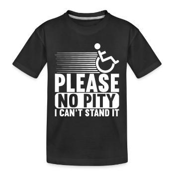 Wheelchair users Wheelchair - Kids' Premium Organic T-Shirt - black - Front