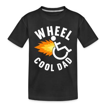 Wheelchair users Wheelchair - Kids' Premium Organic T-Shirt - black - Front