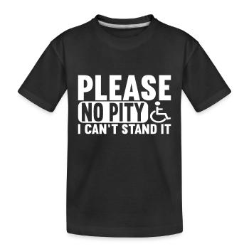 Personnes en fauteuil roulant Fauteuil roulant - T-shirt bio Premium Enfant - noir - Devant
