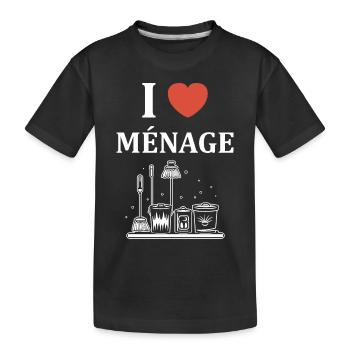 Humou ménage - T-shirt bio Premium Enfant - noir - Devant