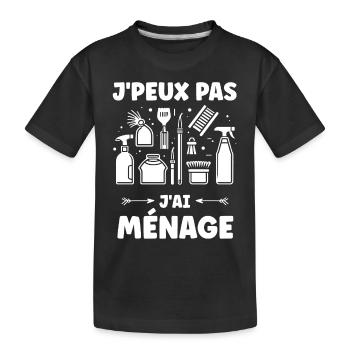 Humou ménage - T-shirt bio Premium Enfant - noir - Devant