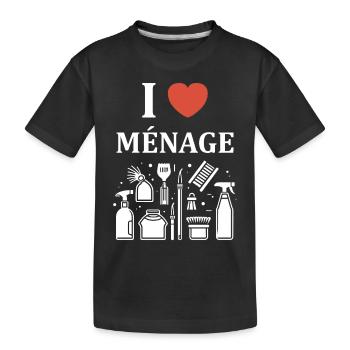 Humou ménage - T-shirt bio Premium Enfant - noir - Devant