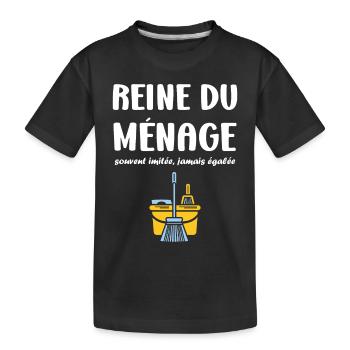 Humou ménage - T-shirt bio Premium Enfant - noir - Devant