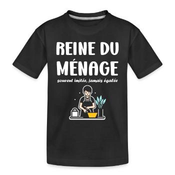 Humou ménage - T-shirt bio Premium Enfant - noir - Devant