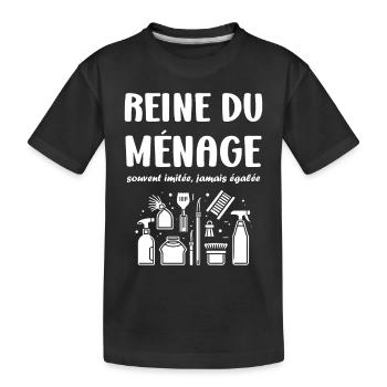 Humou ménage - T-shirt bio Premium Enfant - noir - Devant