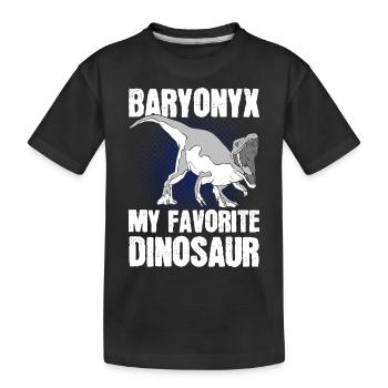 Prähistorischer Dinosaurier Dinosaurier - Kinder Premium Bio T-Shirt - Schwarz - Vorne