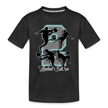Football du 2e anniversaire - T-shirt bio Premium Enfant - noir - Devant
