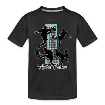 1er anniversaire Football - T-shirt bio Premium Enfant - noir - Devant