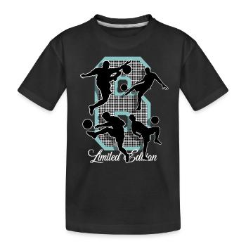 6. Geburtstag Fußball - Kinder Premium Bio T-Shirt - Schwarz - Vorne