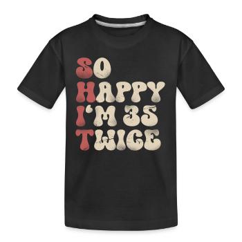 70th Birthday Funny Saying - Kids' Premium Organic T-Shirt - black - Front