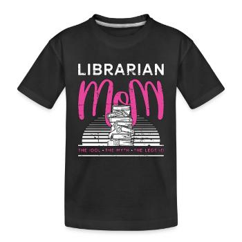Bibliothécaire Maman L’Idole Le rat de bibliothèque Bibliothécaires - T-shirt bio Premium Enfant - noir - Devant