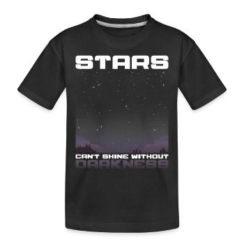 Stargazing Stars Shine With Darkness - Kids' Premium Organic T-Shirt - black - Front