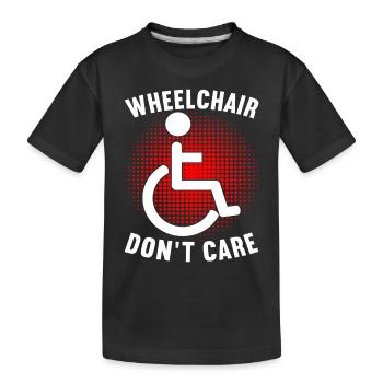 Wheelchair users Wheelchair - Kids' Premium Organic T-Shirt - black - Front