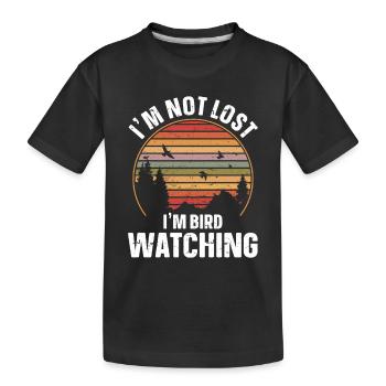 Observation des oiseaux Observation des oiseaux Observation des oiseaux Observateur d’oiseaux - T-shirt bio Premium Enfant - noir - Devant