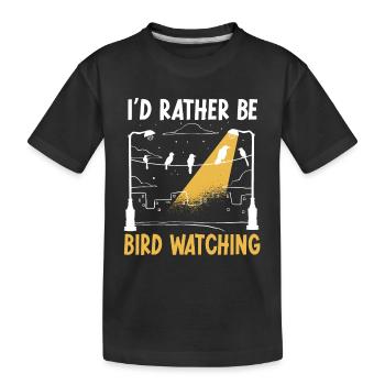 Observation des oiseaux Observation des oiseaux Observation des oiseaux Observateur d’oiseaux - T-shirt bio Premium Enfant - noir - Devant