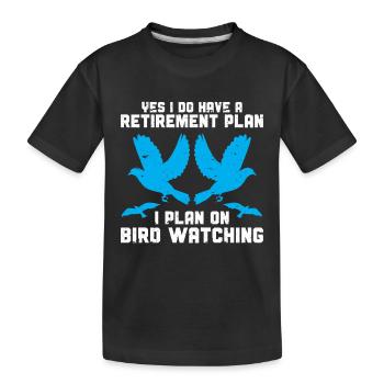 Observation des oiseaux Observation des oiseaux Observation des oiseaux Observateur d’oiseaux - T-shirt bio Premium Enfant - noir - Devant