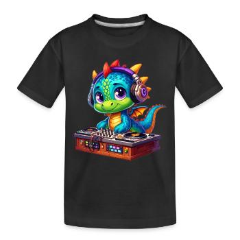 Dragon DJ, Disc Jockey, Disc Jockey ou Disc Jockey - T-shirt bio Premium Enfant - noir - Devant