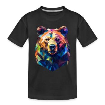 Polygone d'ours grizzly - T-shirt bio Premium Enfant - noir - Devant
