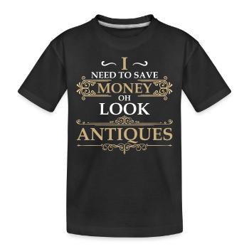 Déclaration essentielle d’un passionné d’antiquités - T-shirt bio Premium Enfant - noir - Devant