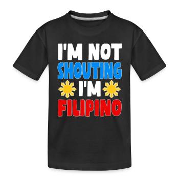 Philippinisches Humor Shirt - Kinder Premium Bio T-Shirt - Schwarz - Vorne