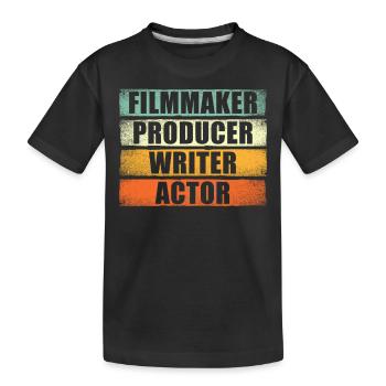 Filmemacher, Produzent, Autor, Schauspieler - Kinder Premium Bio T-Shirt - Schwarz - Vorne