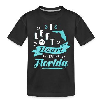 Florida Souvenir Liebe - Kinder Premium Bio T-Shirt - Schwarz - Vorne