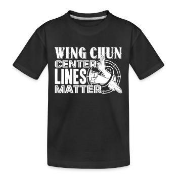 Wing Chun Wing Chun Center Lines Matter - Kids' Premium Organic T-Shirt - black - Front