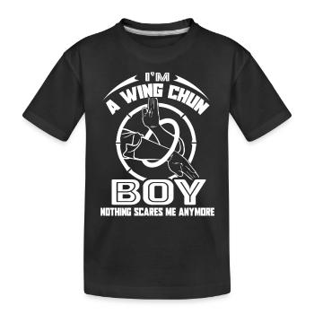 Wing Chun I'm a Wing Chun Boy - Kids' Premium Organic T-Shirt - black - Front