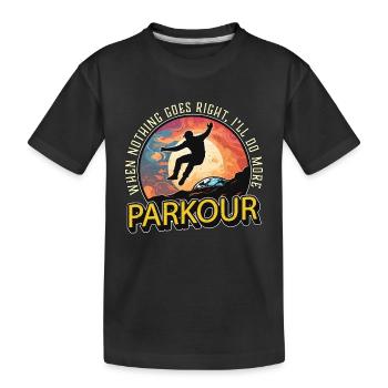 Parkour Quand rien ne va Backflip Amateur de parkour - T-shirt bio Premium Enfant - noir - Devant