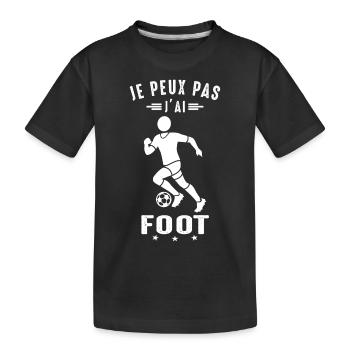 Je Peux pas j'ai foot football joueur Footballeur - T-shirt bio Premium Enfant - noir - Devant
