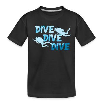 Plongée pour un plongeur sous-marin - T-shirt bio Premium Enfant - noir - Devant