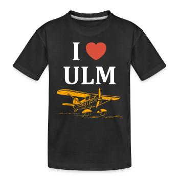 Ich liebe Ulm - Kinder Premium Bio T-Shirt - Schwarz - Vorne