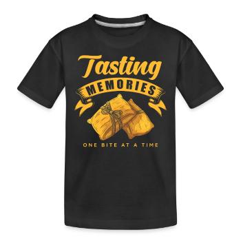 Tamales Mexikanisches Erbe Kindheitserinnerungen - Kinder Premium Bio T-Shirt - Schwarz - Vorne
