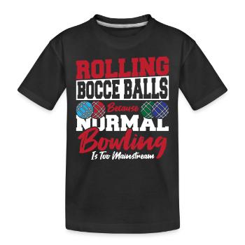 Bowling Sportlich Boccia - Kinder Premium Bio T-Shirt - Schwarz - Vorne