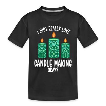 Candle Maker Candle Making - Kids' Premium Organic T-Shirt - black - Front
