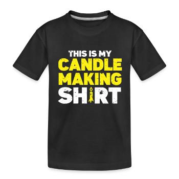 Fabricant de bougies Fabrication de bougies - T-shirt bio Premium Enfant - noir - Devant