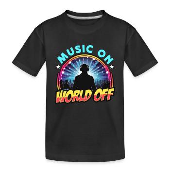 Disc Jockey Musique Sur Disque Jockey Du Monde Tourne-Disques - T-shirt bio Premium Enfant - noir - Devant