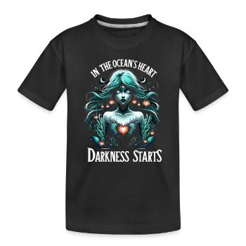 Gruselige Sirenen, Horror-meerjungfrau, Gruseliger - Kinder Premium Bio T-Shirt - Schwarz - Vorne