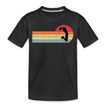 basketball women's basketball player basketball - Kids' Premium Organic T-Shirt - black - Front