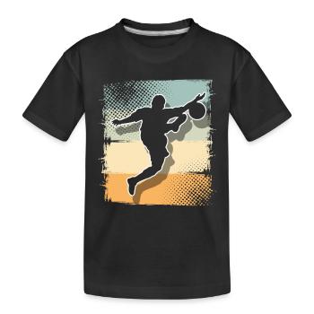 Fußball Fußballer - Kinder Premium Bio T-Shirt - Schwarz - Vorne