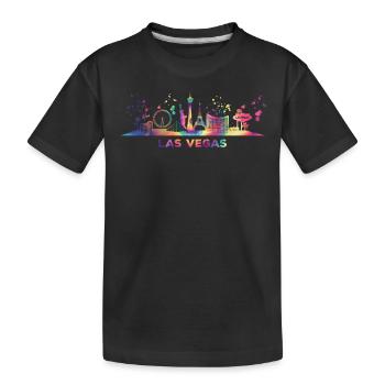 Las Vegans Skyline Stadtbild Las Vegas - Kinder Premium Bio T-Shirt - Schwarz - Vorne