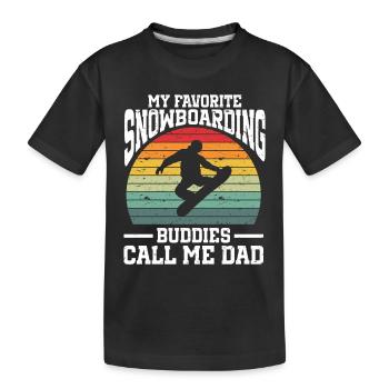 Snowboarding Art Men Snowboard Cooler Snowboarder - Kinder Premium Bio T-Shirt - Schwarz - Vorne