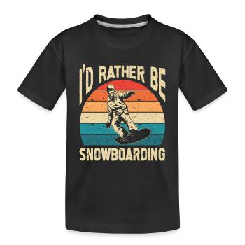 Snowboarding Art Men Snowboard Cooler Snowboarder - Kinder Premium Bio T-Shirt - Schwarz - Vorne