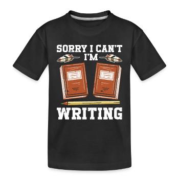 Autor Schreiben - Kinder Premium Bio T-Shirt - Schwarz - Vorne