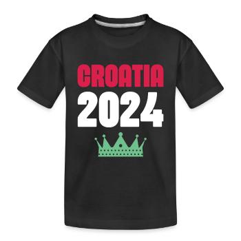 Jours fériés Croatie 2024 - T-shirt bio Premium Enfant - noir - Devant
