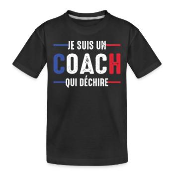 Je suis un coach qui déchire entraineur coach - T-shirt bio Premium Enfant - noir - Devant