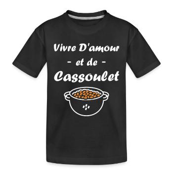 Humour cassoulet - T-shirt bio Premium Enfant - noir - Devant