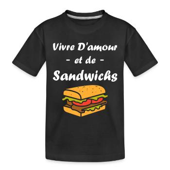 Humour sandwich - T-shirt bio Premium Enfant - noir - Devant