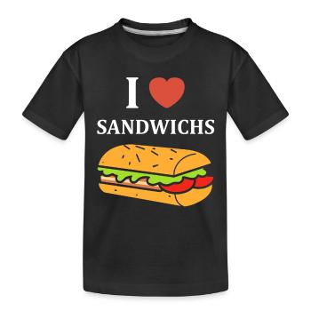 Humour sandwich - T-shirt bio Premium Enfant - noir - Devant